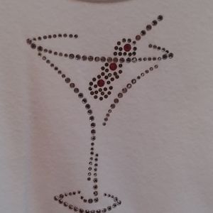 Scoop neck wh cap sl top